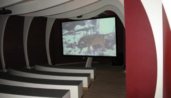 Salle de projection du film Lobo, loup de Chabrières